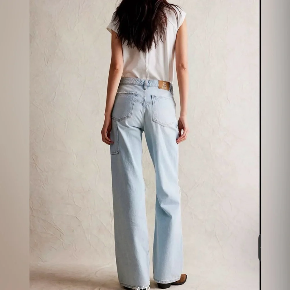 NWT We The Free by Free People Tinsley Baggy High Rise Straight Leg Jeans - Picture 4 of 13